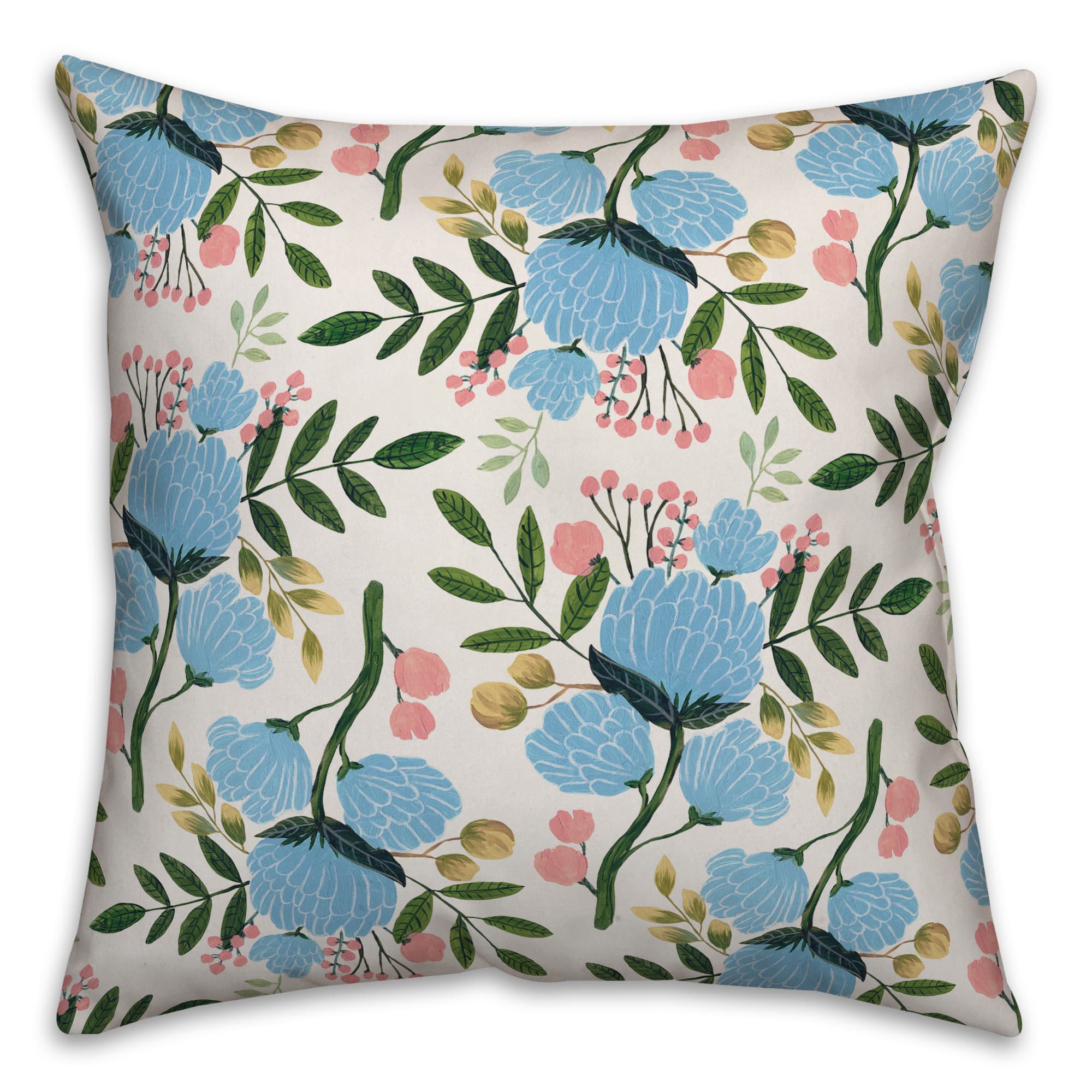 Floral Pattern Throw Pillow